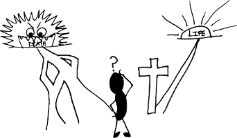 Which road will you take? The wide and easy path leads to death, but the narrow and hard path leads to life in Christ Jesus.