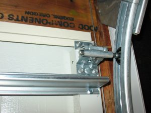 An adjustable top fixture on a door.