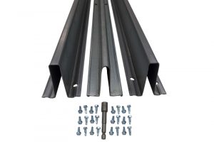 A 22 gauge garage door strut kit 2-1/4" 22 Ga for 9' wide door. 