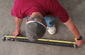 DIYers: Check wind of garage door torsion springs.