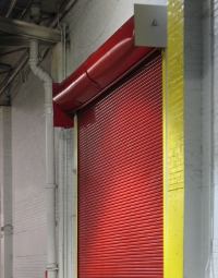 Garage Door Repair: Steel rolling door.