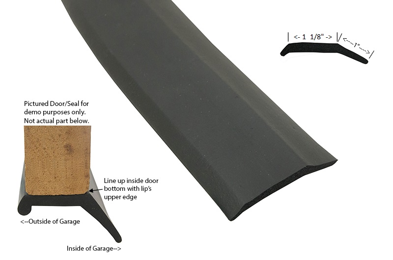 Bottom Astragal Foam Syn Rubber 1 3 8, Can You Replace The Rubber On Bottom Of A Garage Door