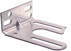 Torsion spring hardware: Slotted spring anchor brackets