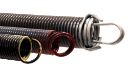 Various styles of extension spring ends